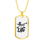 Hunt Life Necklace Stainless Steel or 18k Gold Dog Tag 24" Chain-Express Your Love Gifts
