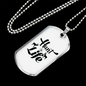 Hunt Life Necklace Stainless Steel or 18k Gold Dog Tag 24" Chain-Express Your Love Gifts
