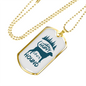 Hunt Like A Hound Hunting Necklace Stainless Steel or 18k Gold Dog Tag 24"-Express Your Love Gifts