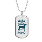 Hunt Like A Hound Hunting Necklace Stainless Steel or 18k Gold Dog Tag 24"-Express Your Love Gifts