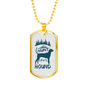 Hunt Like A Hound Hunting Necklace Stainless Steel or 18k Gold Dog Tag 24"-Express Your Love Gifts