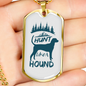 Hunt Like A Hound Hunting Necklace Stainless Steel or 18k Gold Dog Tag 24"-Express Your Love Gifts