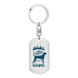 Hunt Like A Hound Keychain Stainless Steel or 18k Gold Dog Tag Keyring-Express Your Love Gifts