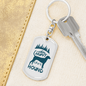 Hunt Like A Hound Keychain Stainless Steel or 18k Gold Dog Tag Keyring-Express Your Love Gifts