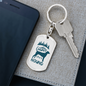 Hunt Like A Hound Keychain Stainless Steel or 18k Gold Dog Tag Keyring-Express Your Love Gifts