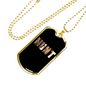 Hunt Necklace Stainless Steel or 18k Gold Dog Tag 24" Chain-Express Your Love Gifts
