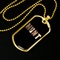 Hunt Necklace Stainless Steel or 18k Gold Dog Tag 24" Chain-Express Your Love Gifts