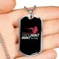 Hunt To Live Hunting Necklace Stainless Steel or 18k Gold Dog Tag 24"-Express Your Love Gifts