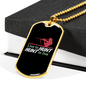 Hunt To Live Hunting Necklace Stainless Steel or 18k Gold Dog Tag 24"-Express Your Love Gifts