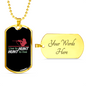 Hunt To Live Hunting Necklace Stainless Steel or 18k Gold Dog Tag 24"-Express Your Love Gifts