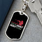Hunt To Live Keychain Stainless Steel or 18k Gold Dog Tag Keyring-Express Your Love Gifts
