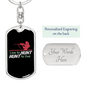 Hunt To Live Keychain Stainless Steel or 18k Gold Dog Tag Keyring-Express Your Love Gifts