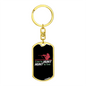 Hunt To Live Keychain Stainless Steel or 18k Gold Dog Tag Keyring-Express Your Love Gifts