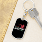 Hunt To Live Keychain Stainless Steel or 18k Gold Dog Tag Keyring-Express Your Love Gifts