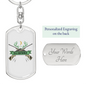 Huntaholic Hunter'S Keychain Gift Stainless Steel or 18k Gold Dog Tag Keyring-Express Your Love Gifts