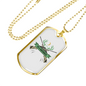 Huntaholic Hunting Necklace Stainless Steel or 18k Gold Dog Tag 24"-Express Your Love Gifts