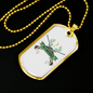 Huntaholic Hunting Necklace Stainless Steel or 18k Gold Dog Tag 24"-Express Your Love Gifts