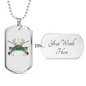 Huntaholic Hunting Necklace Stainless Steel or 18k Gold Dog Tag 24"-Express Your Love Gifts