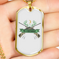 Huntaholic Hunting Necklace Stainless Steel or 18k Gold Dog Tag 24"-Express Your Love Gifts