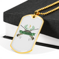 Huntaholic Hunting Necklace Stainless Steel or 18k Gold Dog Tag 24"-Express Your Love Gifts