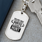 Hunted Hunt Hunter'S Keychain Gift Stainless Steel or 18k Gold Dog Tag Keyring-Express Your Love Gifts