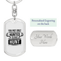 Hunted Hunt Hunter'S Keychain Gift Stainless Steel or 18k Gold Dog Tag Keyring-Express Your Love Gifts