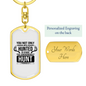 Hunted Hunt Hunter'S Keychain Gift Stainless Steel or 18k Gold Dog Tag Keyring-Express Your Love Gifts