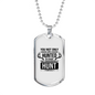 Hunted Hunt Hunting Necklace Stainless Steel or 18k Gold Dog Tag 24" Chain-Express Your Love Gifts