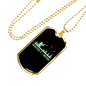 Hunter Forever Hunting Necklace Stainless Steel or 18k Gold Dog Tag 24"-Express Your Love Gifts