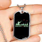 Hunter Forever Hunting Necklace Stainless Steel or 18k Gold Dog Tag 24"-Express Your Love Gifts