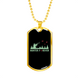 Hunter Forever Hunting Necklace Stainless Steel or 18k Gold Dog Tag 24"-Express Your Love Gifts