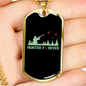 Hunter Forever Hunting Necklace Stainless Steel or 18k Gold Dog Tag 24"-Express Your Love Gifts