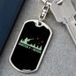 Hunter Forever Keychain Stainless Steel or 18k Gold Dog Tag Keyring-Express Your Love Gifts