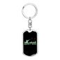 Hunter Forever Keychain Stainless Steel or 18k Gold Dog Tag Keyring-Express Your Love Gifts