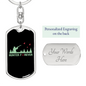 Hunter Forever Keychain Stainless Steel or 18k Gold Dog Tag Keyring-Express Your Love Gifts