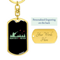 Hunter Forever Keychain Stainless Steel or 18k Gold Dog Tag Keyring-Express Your Love Gifts