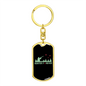 Hunter Forever Keychain Stainless Steel or 18k Gold Dog Tag Keyring-Express Your Love Gifts