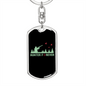 Hunter Forever Keychain Stainless Steel or 18k Gold Dog Tag Keyring-Express Your Love Gifts