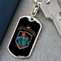 Hunter Is A Fighter Hunter'S Keychain Gift Stainless Steel or 18k Gold Dog Tag Keyring-Express Your Love Gifts