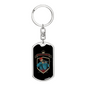 Hunter Is A Fighter Hunter'S Keychain Gift Stainless Steel or 18k Gold Dog Tag Keyring-Express Your Love Gifts