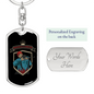 Hunter Is A Fighter Hunter'S Keychain Gift Stainless Steel or 18k Gold Dog Tag Keyring-Express Your Love Gifts