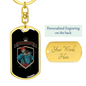 Hunter Is A Fighter Hunter'S Keychain Gift Stainless Steel or 18k Gold Dog Tag Keyring-Express Your Love Gifts