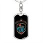 Hunter Is A Fighter Hunter'S Keychain Gift Stainless Steel or 18k Gold Dog Tag Keyring-Express Your Love Gifts