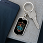 Hunter Is A Fighter Hunter'S Keychain Gift Stainless Steel or 18k Gold Dog Tag Keyring-Express Your Love Gifts