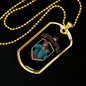Hunter Is A Fighter Hunting Necklace Stainless Steel or 18k Gold Dog Tag 24"-Express Your Love Gifts