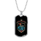 Hunter Is A Fighter Hunting Necklace Stainless Steel or 18k Gold Dog Tag 24"-Express Your Love Gifts