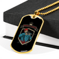 Hunter Is A Fighter Hunting Necklace Stainless Steel or 18k Gold Dog Tag 24"-Express Your Love Gifts