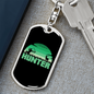 Hunter Keychain Stainless Steel or 18k Gold Dog Tag Keyring-Express Your Love Gifts