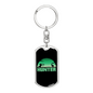 Hunter Keychain Stainless Steel or 18k Gold Dog Tag Keyring-Express Your Love Gifts