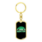 Hunter Keychain Stainless Steel or 18k Gold Dog Tag Keyring-Express Your Love Gifts